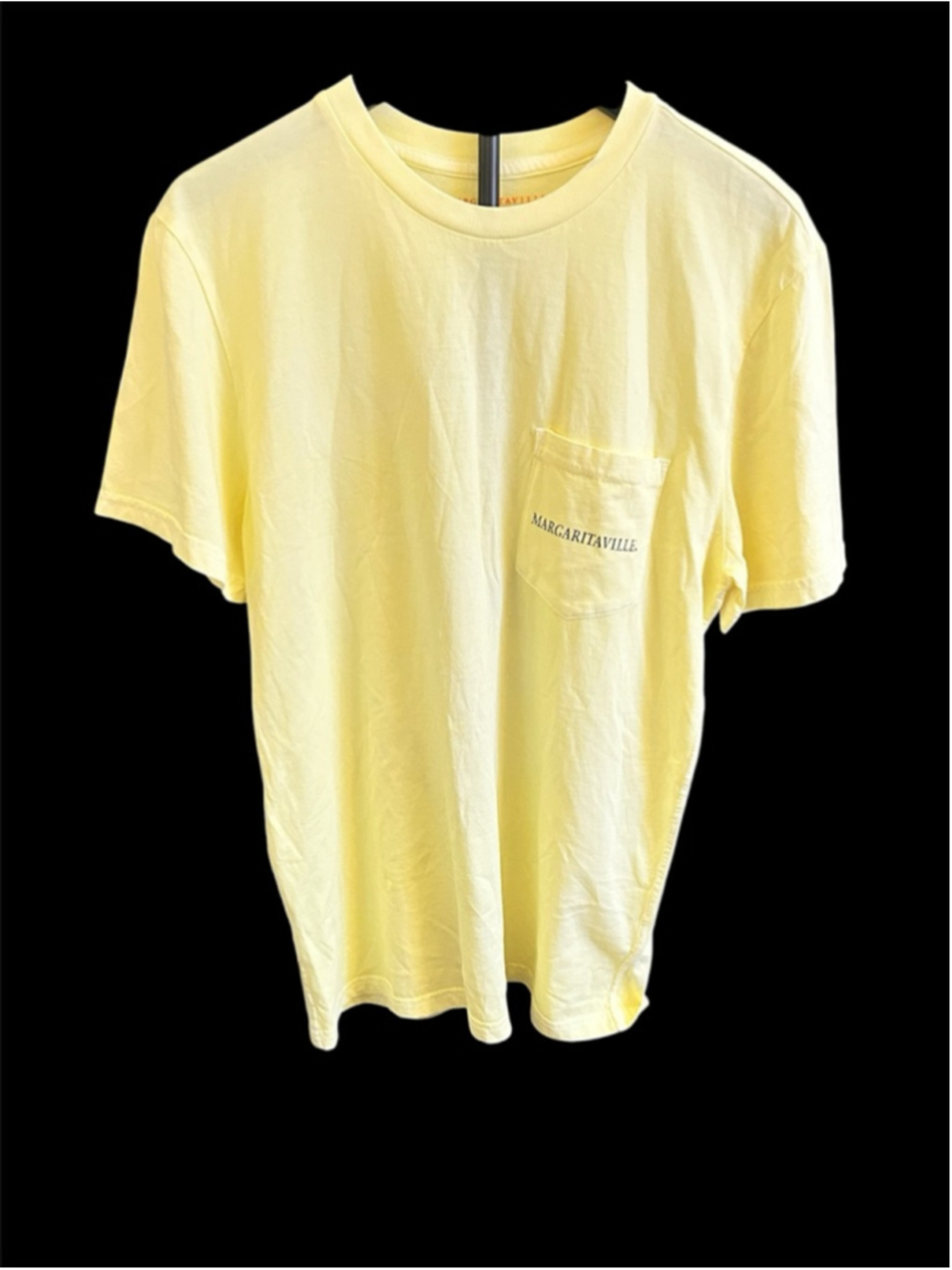 Margaritaville Yellow Short Sleeve Tee S with Marlin Graphic